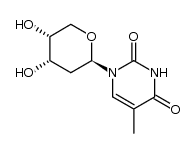 1-(2-Deoxy-β-D-ribopyranosyl)thymine Structure
