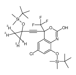 rac-8,14-双(叔丁基二甲基甲硅烷氧基)依法韦仑-d4结构式