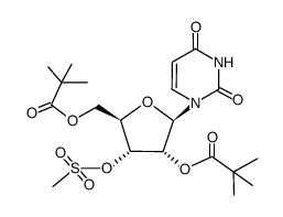 3'-O-mesyl-2',5'-di-O-pivaloyluridine结构式