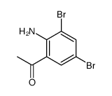 1-(2-氨基-3,5-二溴苯基)乙酮结构式