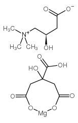 Magnesate(1-),(3-carboxy-2-hydroxy-N,N,N-trimethyl-1-propanaminiumato-O2,O3)[2-hydroxy-1,2,3-propanetricarboxylato(3-)]-,hydrogen (9CI) Structure