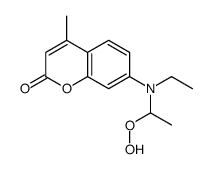 7-[ethyl(1-hydroperoxyethyl)amino]-4-methylchromen-2-one Structure