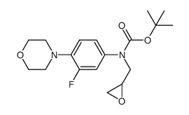 tert-butyl (3-fluoro-4-morpholinophenyl)(oxiran-2-ylmethyl)carbamate结构式