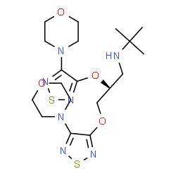 2-[4-(4-Morpholinyl)-1,2,5-thiadiazol-3-yl] (S)-(-)-Timolol Ether Structure