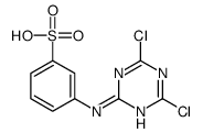 3-[(4,6-dichloro-1,3,5-triazin-2-yl)amino]benzenesulfonic acid Structure