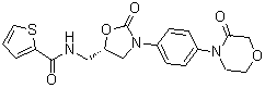 (S)-N-((2-氧代-3-(4-(3-氧代吗啉代)苯基)噁唑烷-5-基)甲基)噻吩-2-甲酰胺结构式