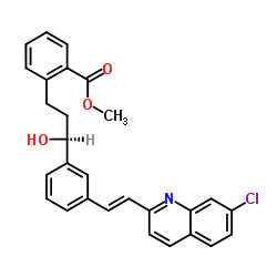 Methyl-[E]-2-[3(S)-[3-[2-(7-chloro-2-quinolinyl)-ethenyl]-phenyl] -3-hydroxy propyl]-benzoate structure