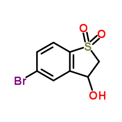 5-Bromo-2,3-dihydro-1-benzothiophene-3-ol 1,1-dioxide Structure