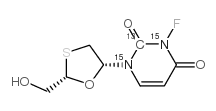 2',3'-dideoxy-5-fluoro-3'-thiauridine结构式