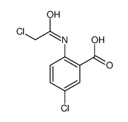 5-氯-2-[(氯乙酰基)氨基]苯甲酸结构式