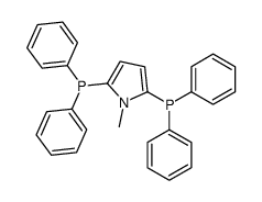 (5-diphenylphosphanyl-1-methylpyrrol-2-yl)-diphenylphosphane结构式