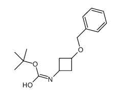 3-(苄氧基)环丁基氨基甲酸叔丁酯结构式