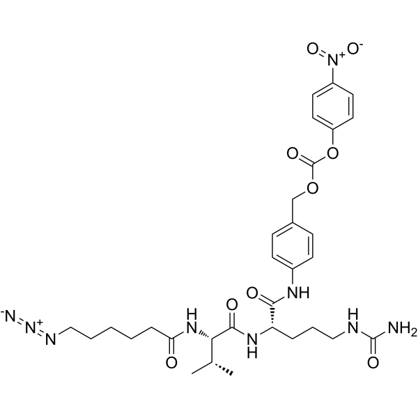 6-Azidohexanoyl-Val-Cit-PAB Structure