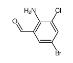 2-氨基-5-溴-3-氯苯甲醛结构式
