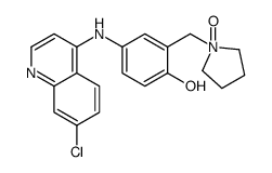 4-[(7-chloroquinolin-4-yl)amino]-2-[(1-oxidopyrrolidin-1-ium-1-yl)methyl]phenol Structure