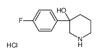3-(4-氟苯基)哌啶-3-醇盐酸盐结构式