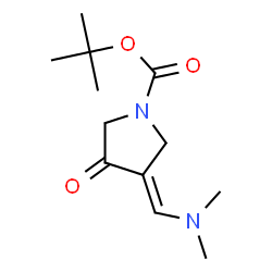 tert-butyl(E)-3-((dimethylamino)methylene)-4-oxopyrrolidine-1-carboxylate结构式