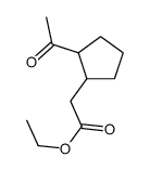 ethyl 2-(2-acetylcyclopentyl)acetate结构式