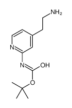 4-(2-氨基乙基)吡啶-2-氨基甲酸叔丁酯结构式