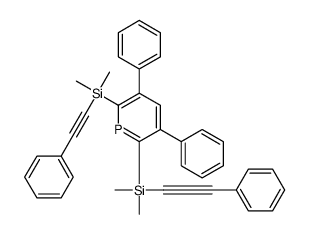[6-[dimethyl(2-phenylethynyl)silyl]-3,5-diphenylphosphinin-2-yl]-dimethyl-(2-phenylethynyl)silane结构式