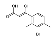 3-(3-bromo-2,4,6-trimethylphenyl)-3-chloroprop-2-enoic acid结构式