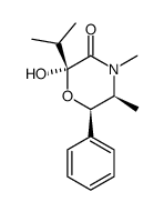 (2S,5S,6R)-2-hydroxy-2-isopropyl-4,5-dimethyl-6-phenylmorpholin-3-one Structure