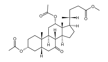 (3alpha,5beta,12alpha)-3,12-bis(acetyloxy)-7-oxocholan-24-oic acid methyl ester Structure