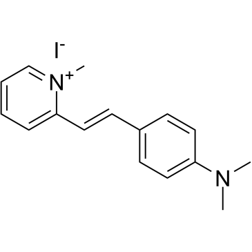 2-[4-(二甲氨基)苯乙烯基]-1-甲基吡啶碘结构式