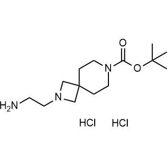 2-(2-氨基乙基)-2,7-二氮杂螺[3.5]壬烷-7-羧酸叔丁酯二盐酸盐结构式