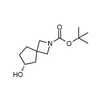 (R)-6-羟基-2-氮杂螺环[3.4]辛烷-2-羧酸叔丁酯结构式