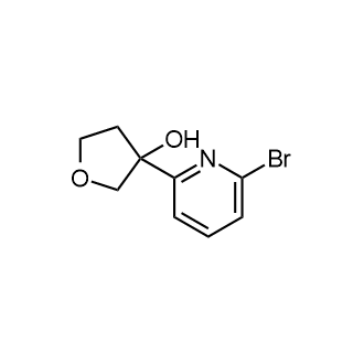 3-(6-溴吡啶-2-基)四氢呋喃-3-醇结构式