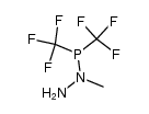 N-Methyl-N-bis-(trifluormethyl)-phosphinohydrazin结构式