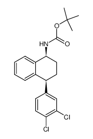 顺式4-(3,4-二氯苯基)-1,2,3,4-四氢-N-boc-1-萘胺结构式