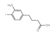 4-(4-氟代-3-甲基苯基)丁酸结构式