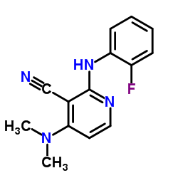 4-(Dimethylamino)-2-[(2-fluorophenyl)amino]nicotinonitrile结构式