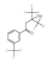 4,4,4-trifluoro-3-hydroxy-3-(trifluoromethyl)-1-[3-(trifluoromethyl)phenyl]butan-1-one结构式