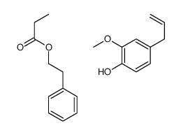 2-methoxy-4-prop-2-enylphenol,2-phenylethyl propanoate Structure