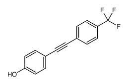 4-[2-[4-(trifluoromethyl)phenyl]ethynyl]phenol结构式
