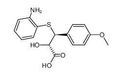 (2S,3S)-threo-2-hydroxy-3-(2-aminophenylthio)-3-(4-methoxyphenyl)-propionic acid结构式