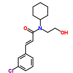 (2E)-3-(3-Chlorophenyl)-N-cyclohexyl-N-(2-hydroxyethyl)acrylamide Structure