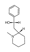 (αS,2S)-1-Methyl-α-phenyl-2-piperidineethanol结构式
