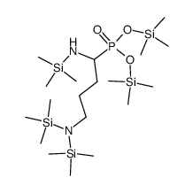 [4-[Bis(trimethylsilyl)amino]-1-[(trimethylsilyl)amino]butyl]phosphonic acid bis(trimethylsilyl) ester Structure