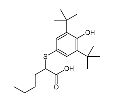 2-(3,5-ditert-butyl-4-hydroxyphenyl)sulfanylhexanoic acid结构式