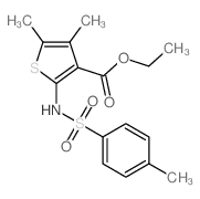 Ethyl 4,5-dimethyl-2-(((4-methylphenyl)sulfonyl)amino)-3-thiophenecarboxylate结构式