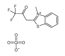 1,1,1-trifluoro-3-(3-methyl-1,3-benzothiazol-3-ium-2-yl)propan-2-one,perchlorate Structure