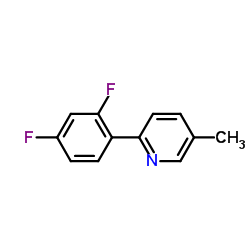 2-(2,4-二氟苯基)-5-甲基吡啶结构式