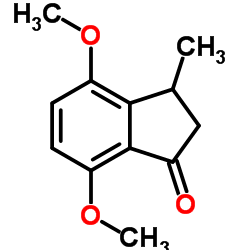 4,7-二甲氧基-3-甲基-2,3-二氢-1H-茚-1-酮结构式
