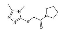 (9CI)-1-[[(4,5-二甲基-4H-1,2,4-噻唑-3-基)硫代]乙酰基]-吡咯烷结构式