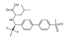 (S)-4-methyl-2-(((S)-2,2,2-trifluoro-1-(4'-(methylsulfonyl)-[1,1'-biphenyl]-4-yl)ethyl)amino)pentanoic acid结构式