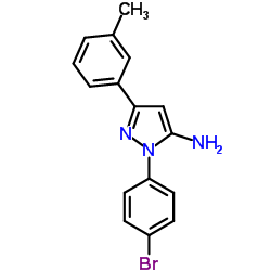 1-(4-BROMOPHENYL)-3-M-TOLYL-1H-PYRAZOL-5-AMINE Structure